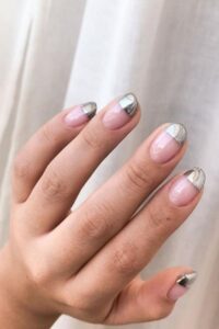 Chrome Tip Nails, winter nails, winter nail designs, winter nail ideas