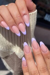 Lilac Tips Pointy Nails, pointy nails, pointy nail designs, pointy nail ideas