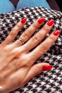 Short Elegant Red Acrylic Nails, red acrylic nail designs, red acrylic nail ideas