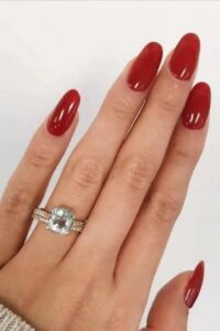 Red Oval Acrylic Nails, red acrylic nail designs, red acrylic nail ideas