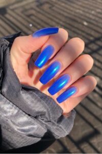 Blue Chrome Nails, chrome nail designs, chrome nail ideas