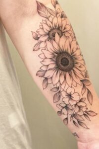 Sunflower Tattoos for women, tattoo designs for women, Sunflower Tattoo ideas
