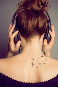 Music Note Tattoos, tattoo ideas for women, tattoo for women