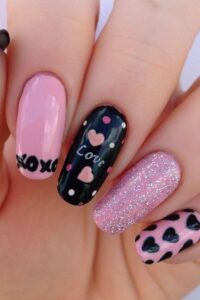 Varnished Variety Nails Design, valentine's day nails, valentine's day nail designs, valentine's day nail ideas