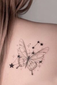 Butterfly Tattoos, chic tattoo, elegant tattoo, elegant tattoos for women, chic tattoo design, elegant tattoo ideas