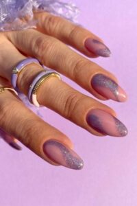 Pink and Lavender Glitter, birthday nail designs, birthday nail ideas, birthday nail art, birthday nails, birthday nails acrylic, birthday nail ideas acrylic, birthday nails short, birthday nails almond, birthday nails coffin, birthday nails long
