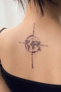 Compass Tattoos, chic tattoo, elegant tattoo, elegant tattoos for women, chic tattoo design, elegant tattoo ideas