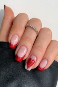 Red Shimmer Nails, valentine's day nails, valentine's day nail designs, valentine's day nail ideas