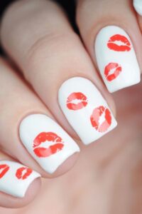 Kiss Nails, valentine's day nails, valentine's day nail designs, valentine's day nail ideas